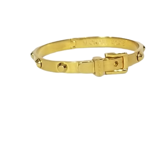 Michael Kors Astor Studded Gold Buckle Bracelet Bangle with Original Box - Picture 5 of 7
